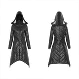 Dark Punk Geometric Split Medium Long Coat