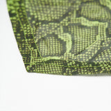 Punk fluorescent serpentine printed triangular face kerchief
