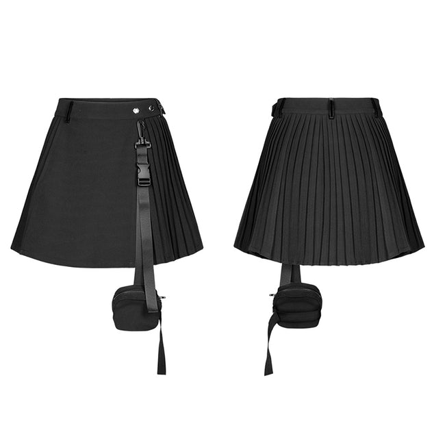 One piece academic style pleated skirt with bag