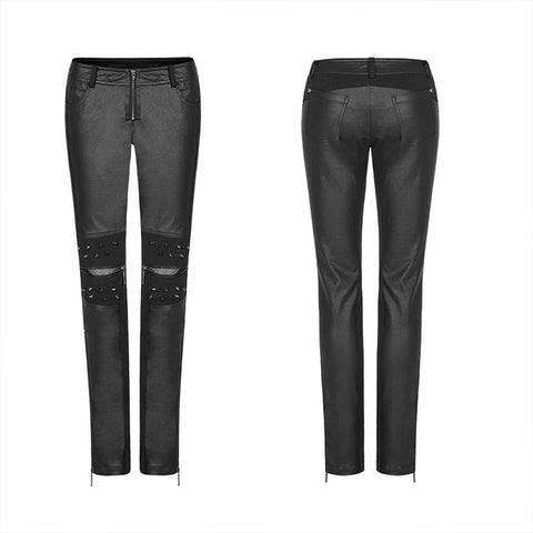 Punk Handsome Tight PU Leather Pants