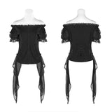 Lolita Broken-winged Black Angel Short Sleeve Shirt