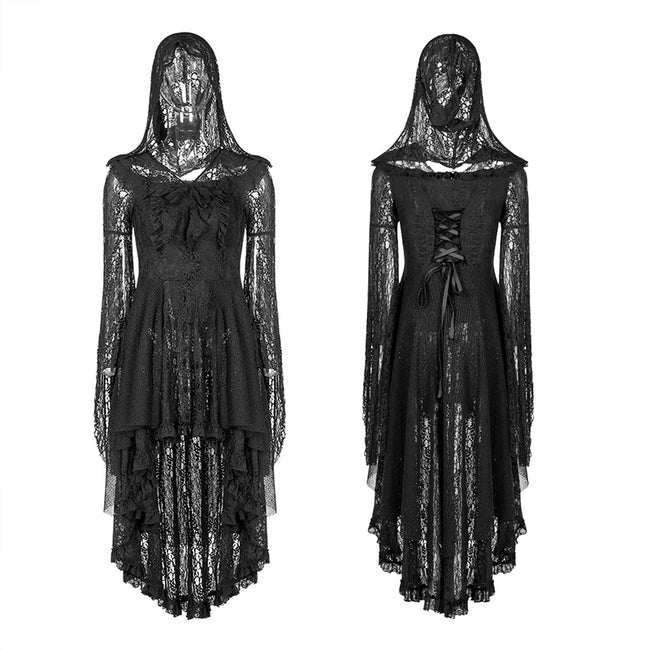 Wilderness Witch Lace Irregular Dress Punkravestore Wilderness Witch Lace Irregular Dress Punkravestore