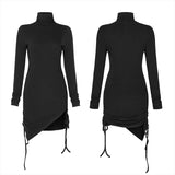 Fitted asymmetrical wrap dress