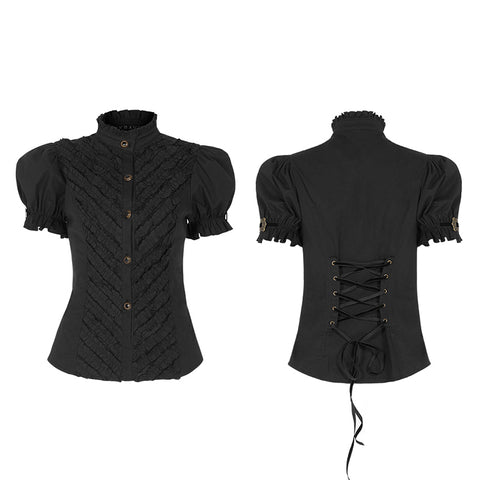 Steampunk short-sleeved shirt