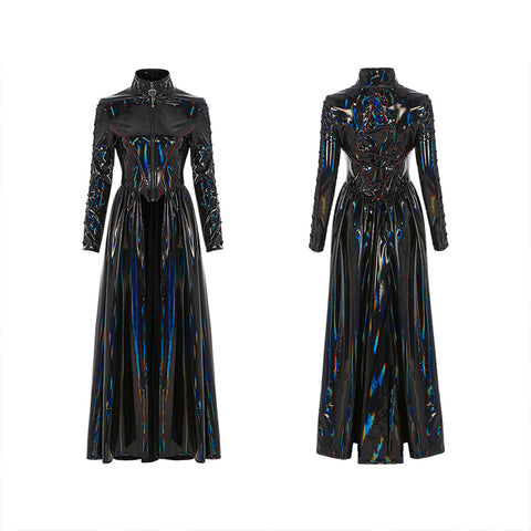 Cyber rococo laser long coat