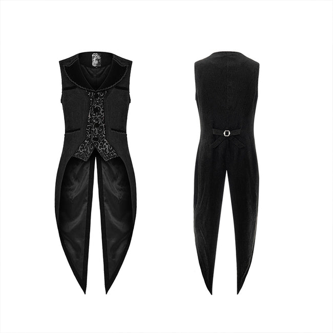 Gothic gorgeous swallowtail mid-length vest