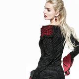 Retro Long Top T-shirt Cotton Woman Fashion Gothic T-shirt