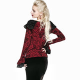 Retro Long Top T-shirt Cotton Woman Fashion Gothic T-shirt