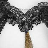 Semi Transparent Fashion Brand Lace Short Gothic Shirt