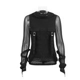 High End Fashion Trendy Street Punk T-shirts With Big Hoodie