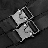 "Hard core girl" military uniform style double belt A swing dress