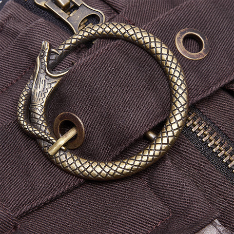 Steampunk viper stonewashing shorts