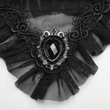 Gothic Lace Shadow Flower Long Gloves