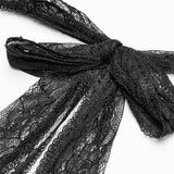 Black Gold Dark Flower Hanging Neck Lace Vest