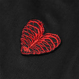 Daily peach heart paste cloth mesh t-shirt