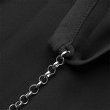 Long open fork chiffon long skirt