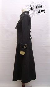 Single Breasted Long Sleeve Junior Punk Trench Coat