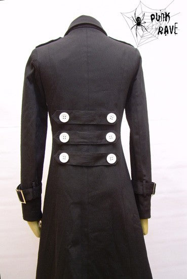 Single Breasted Long Sleeve Junior Punk Trench Coat