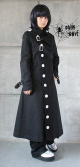 Single Breasted Long Sleeve Junior Punk Trench Coat