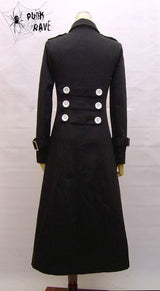 Single Breasted Long Sleeve Junior Punk Trench Coat