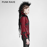 Fashion Chinchilla Leather Punk Coat