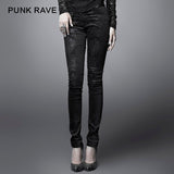 Fashion Black Ladies Punk Pants For Women