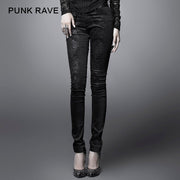 Fashion Black Ladies Punk Pants For Women