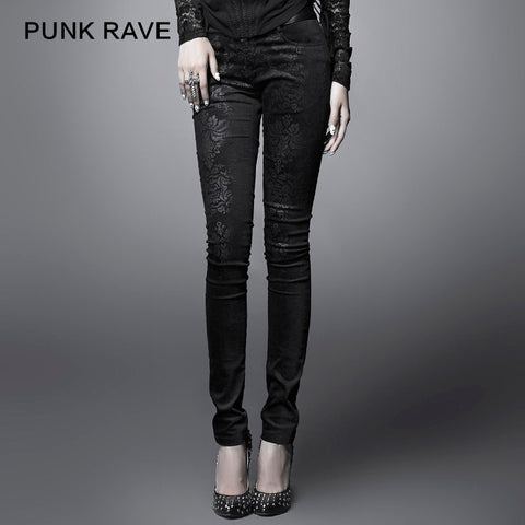 Fashion Black Ladies Punk Pants For Women
