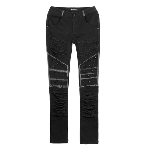 Punk Denim Torn Jean Pants For Men