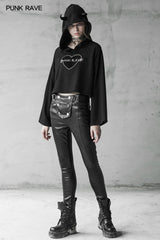 Military Uniform Buckle Skinny PU Leather Pants (with belt)