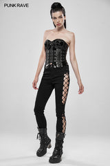 Punk Split Hollow-out Trousers