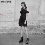 Punk Rave Mesh stitching chiffon short dress