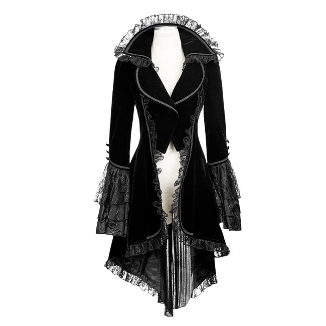 Winter Long Flare Sleeves Gothic Trench Coats With Swallowtail