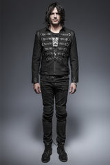 Soldiert Stripe Zipped Short Punk Jacket