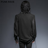 Spring Christmas Attractive Gothic Shirt With Plate Buttons