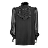 Spring Christmas Attractive Gothic Shirt With Plate Buttons