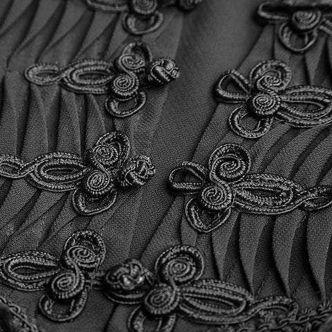 Spring Christmas Attractive Gothic Shirt With Plate Buttons