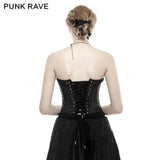 3D Flowers Printed Sexy Gothic Accessiories Adjustable Elastic Waist Corset