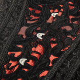 3D Flowers Printed Sexy Gothic Accessiories Adjustable Elastic Waist Corset