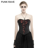 3D Flowers Printed Sexy Gothic Accessiories Adjustable Elastic Waist Corset