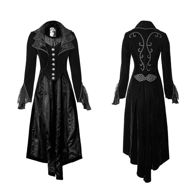 Mystery Women Jacket Elegant Gothic Coat With Lace