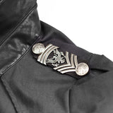 Twill Fabric Punk Shirts With Drawing String Military Uniform
