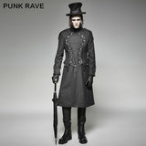 Vintage Long Gothic Trench Coats For Men