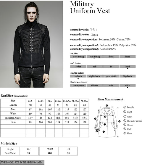 Military Uniform Combat Tactical Punk Vest