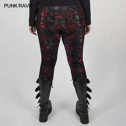 Dark silhouette vase velvet Leggings