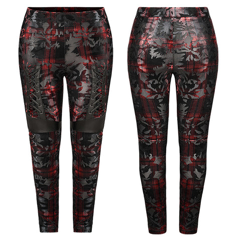 Dark silhouette vase velvet Leggings