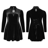 Goth dark night vines dress