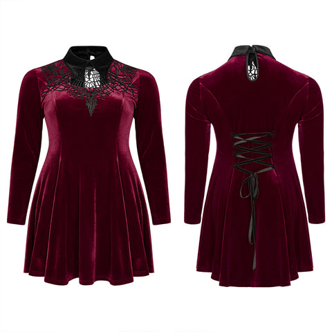 Goth dark night vines dress