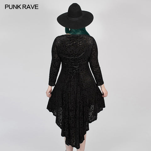 Gothic abyss burnt flower dress