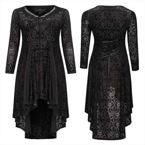 Gothic abyss burnt flower dress